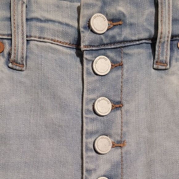Blank NYC New Exposed Button Great Jones High Rise Skinny Light Blue Denim 26 - Picture 6 of 10